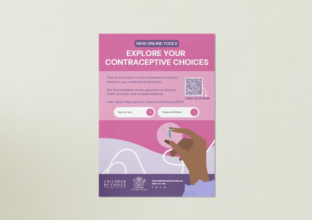 Contraception and RCA Quiz Poster