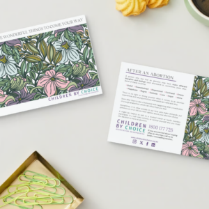 'After an Abortion' Information Postcard