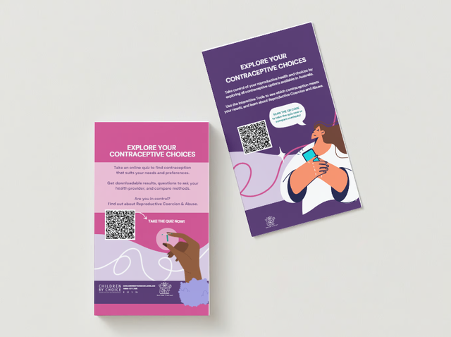 Contraception and RCA Quiz Postcard Resource